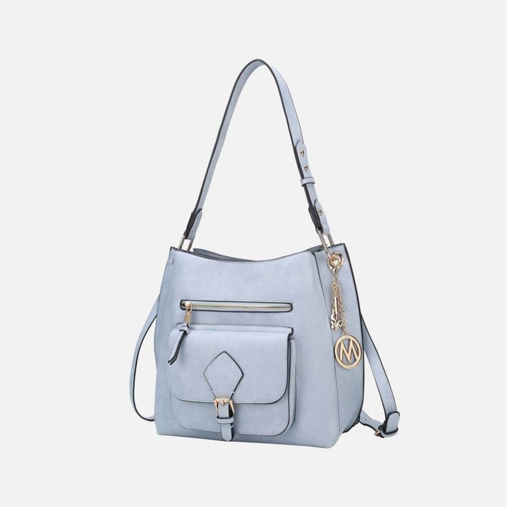 MKF Collection -  Yves Vegan Leather Women’s Hobo Bag Blue